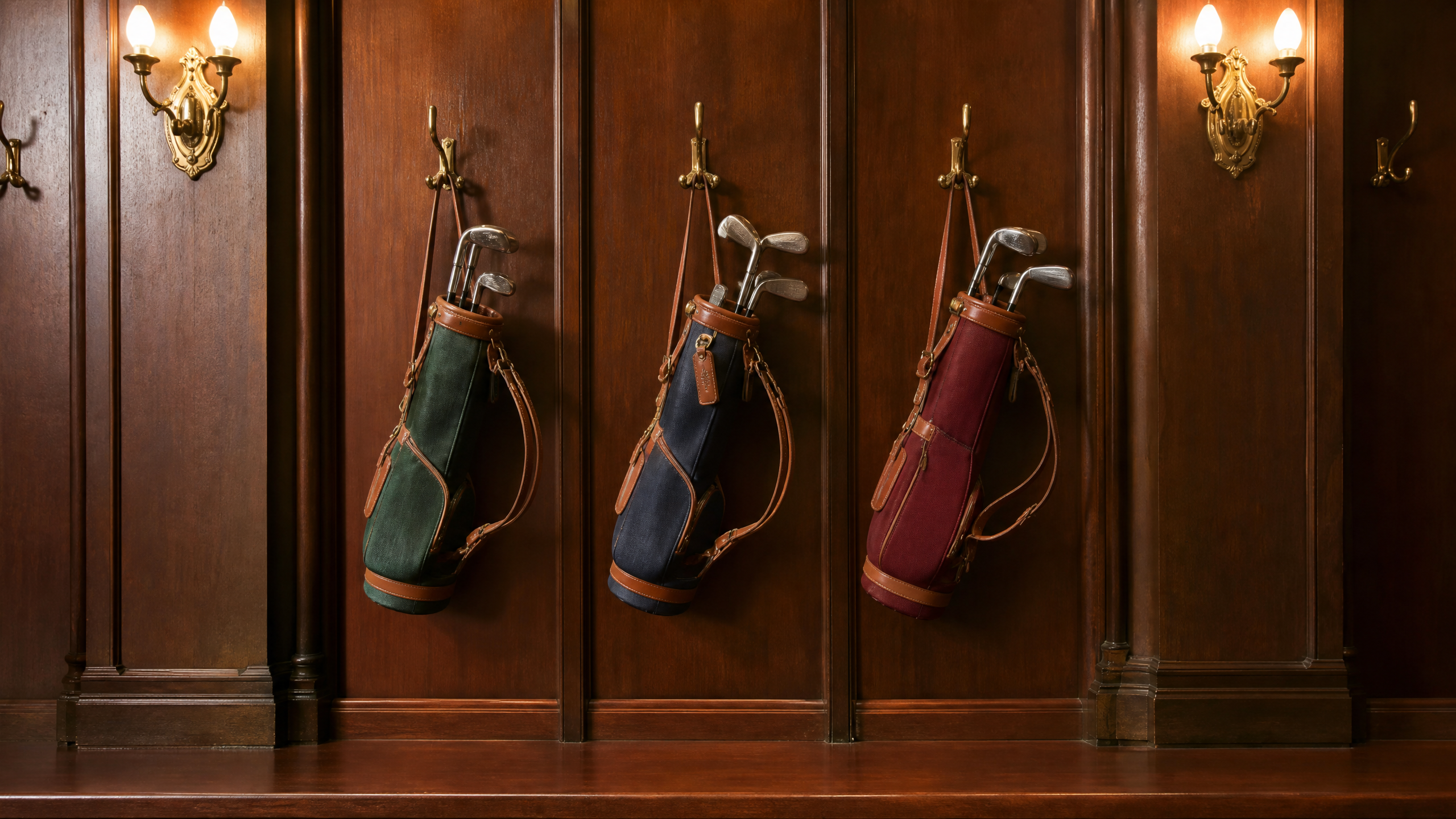Hackensack Golf Club custom junior Sunday bag in three colors — Links Sports Co OEM golf bag collaboration